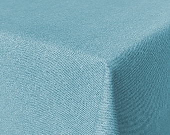 Coated cotton plain aquamarine mottled (sold by the metre)