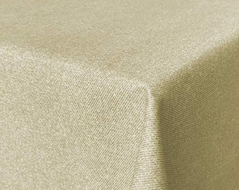 Coated cotton mottled beige sand uni (sold by the metre)