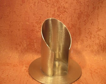 Kommunion Kerzenhalter Gold matt offen 50 mm      4114