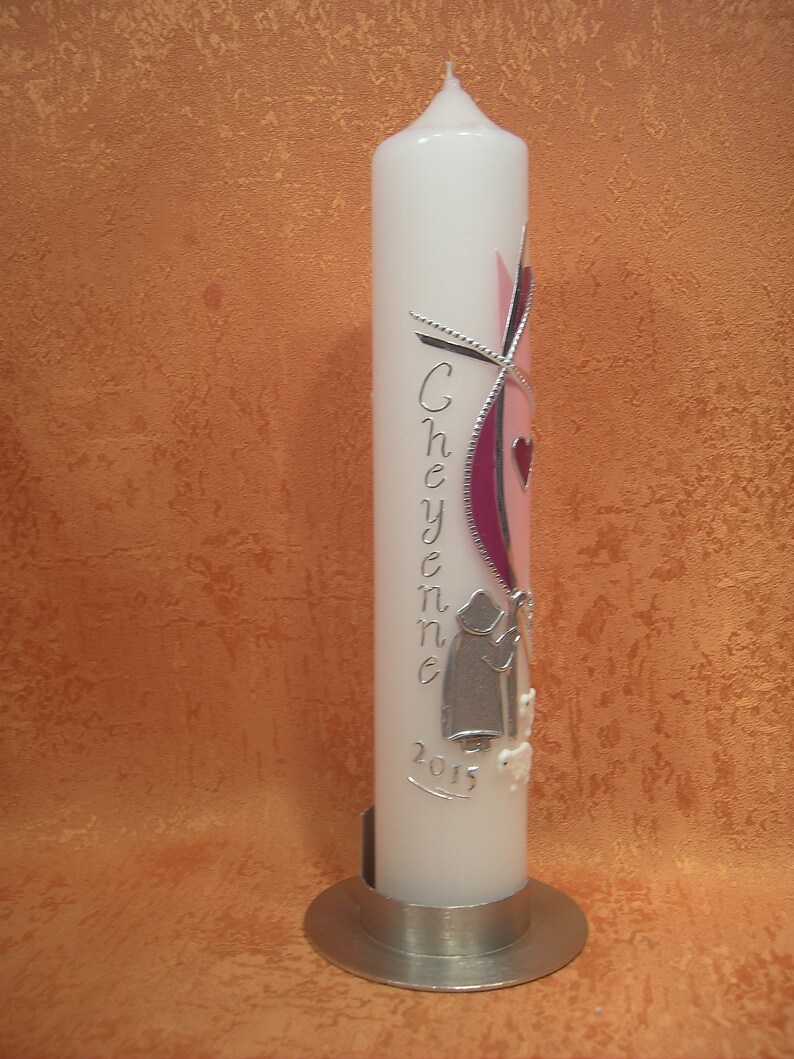 Taufkerze 'Der Gute Hirte' - Personalisiert Mit Name & Datum