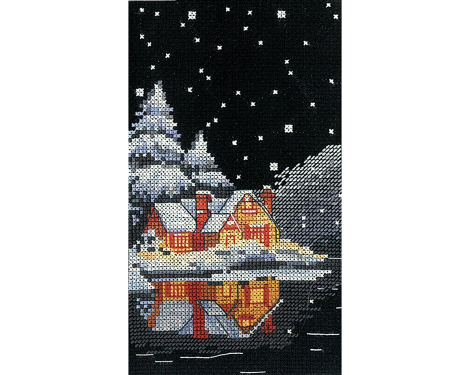 Counted Modern Cross Stitch Kit Embroidery Kit on Black Etsy