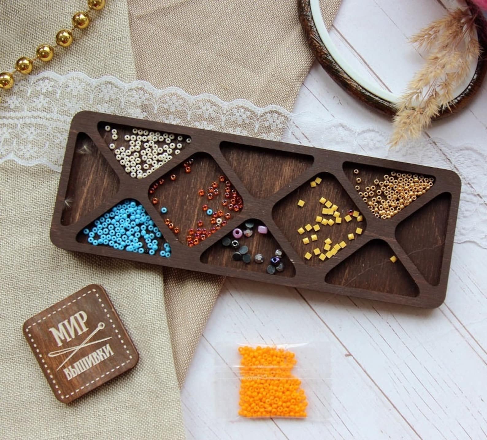 Modern Beautiful Beads Box Craft organizer Tray for Bead Etsy