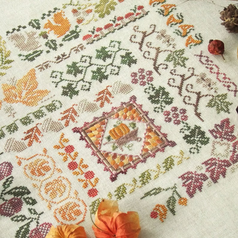 New Modern Counted Cross Stitch Kit Embroidery Primitives Etsy