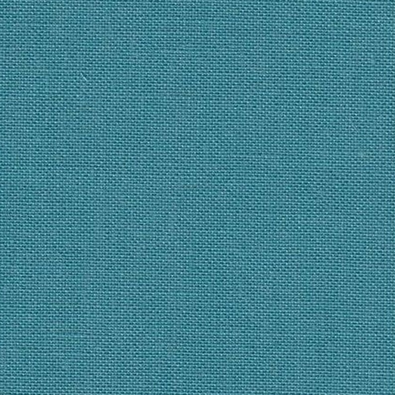 100 Linen Fabric Uniform Canvas Embroidery Fabric Blue Etsy