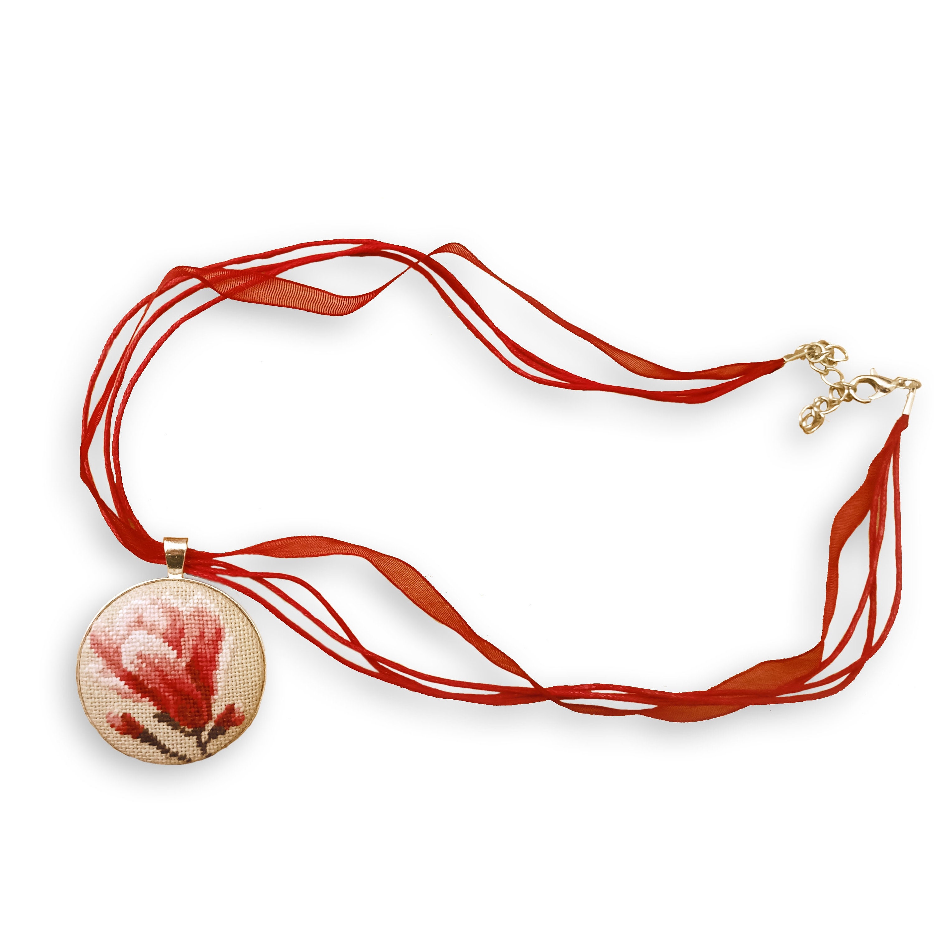 Modern Mini Cross Stitch Kit Necklace Embroidery Kit DIY Etsy