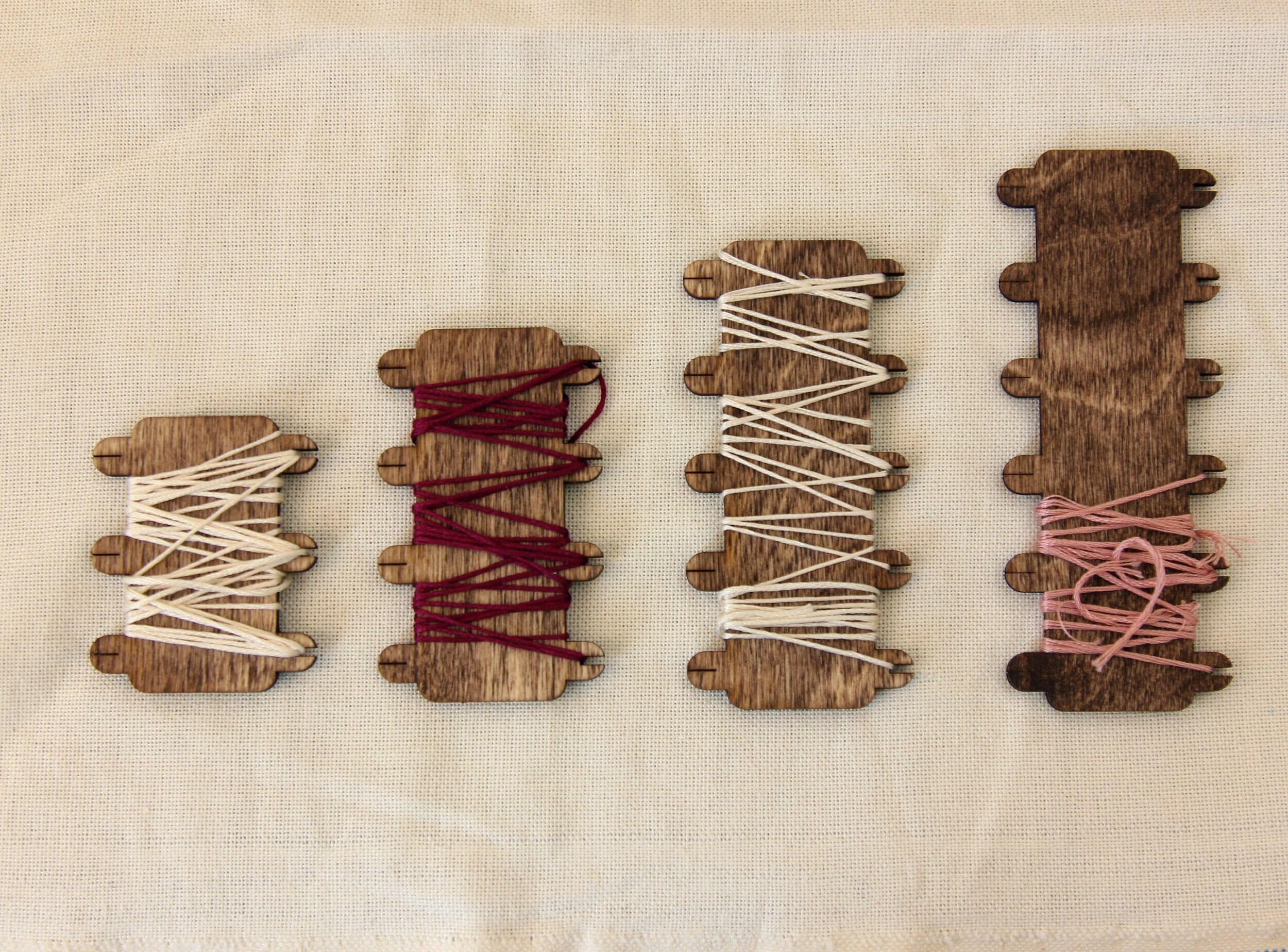 Cross Stitch Thread Holders Embroidery floss bobbins wooden Etsy