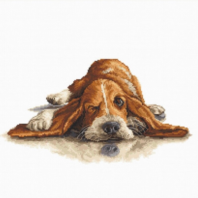 Modern Counted Cross Stitch Embroidery Kit Cute Dog Funny Inspirational Embroidery Kit by Luca-S Manufacture Mother/'s day Gift