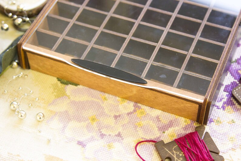 Modern Beads Tray Wooden Box Organizer For Beads With Deep Etsy