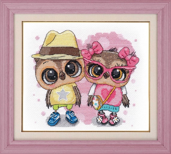 Hand Embroidery Kit New Modern Counted Cross Stitch Kit Gift Idea Owl Print Doctor Appointment Cute Doctor Owl Owl Embroidery