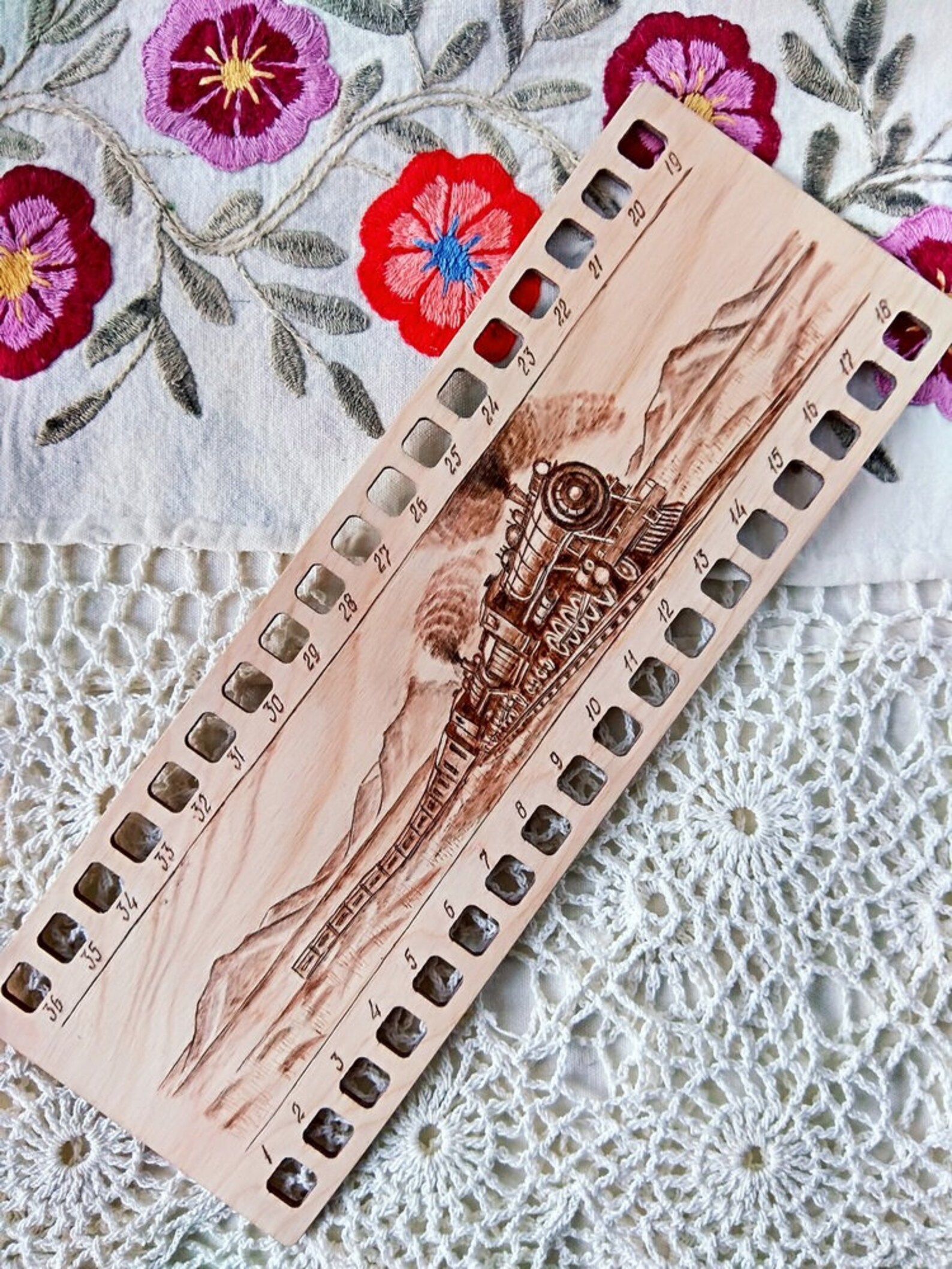 Modern thread holder embroidery thread storage floss wooden  etsy Modern thread holder embroidery thread storage floss wooden  etsy