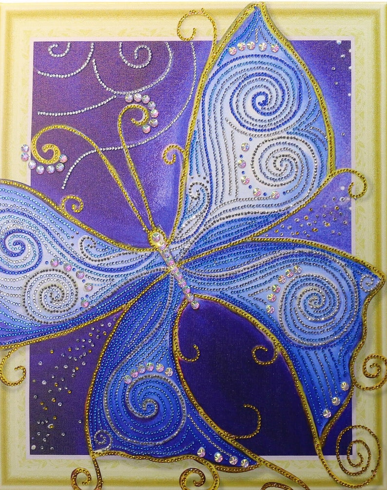 New Unopened Diamond Embroidery Kit Butterfly by Russian Manufacture Gift Idea