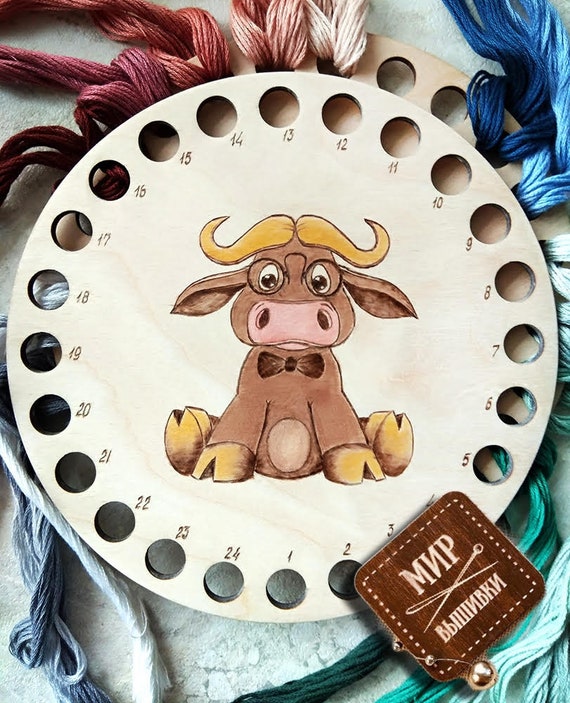 Modern Thread Holder Embroidery Thread Storage Floss Wooden Etsy