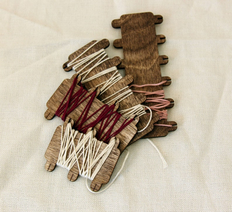 Cross Stitch Thread Holders Embroidery floss bobbins wooden Etsy