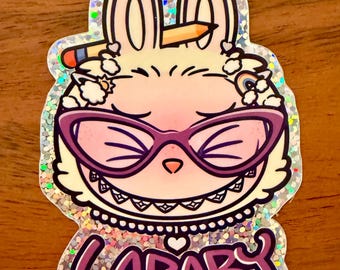 Labubu Sticker La Baby Holo Glitter Vinyl Sticker Smarty