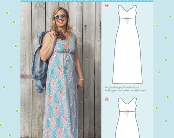 EBook patrón de costura vestido de verano / maxi vestido "La Strelizia" con instrucciones de costura