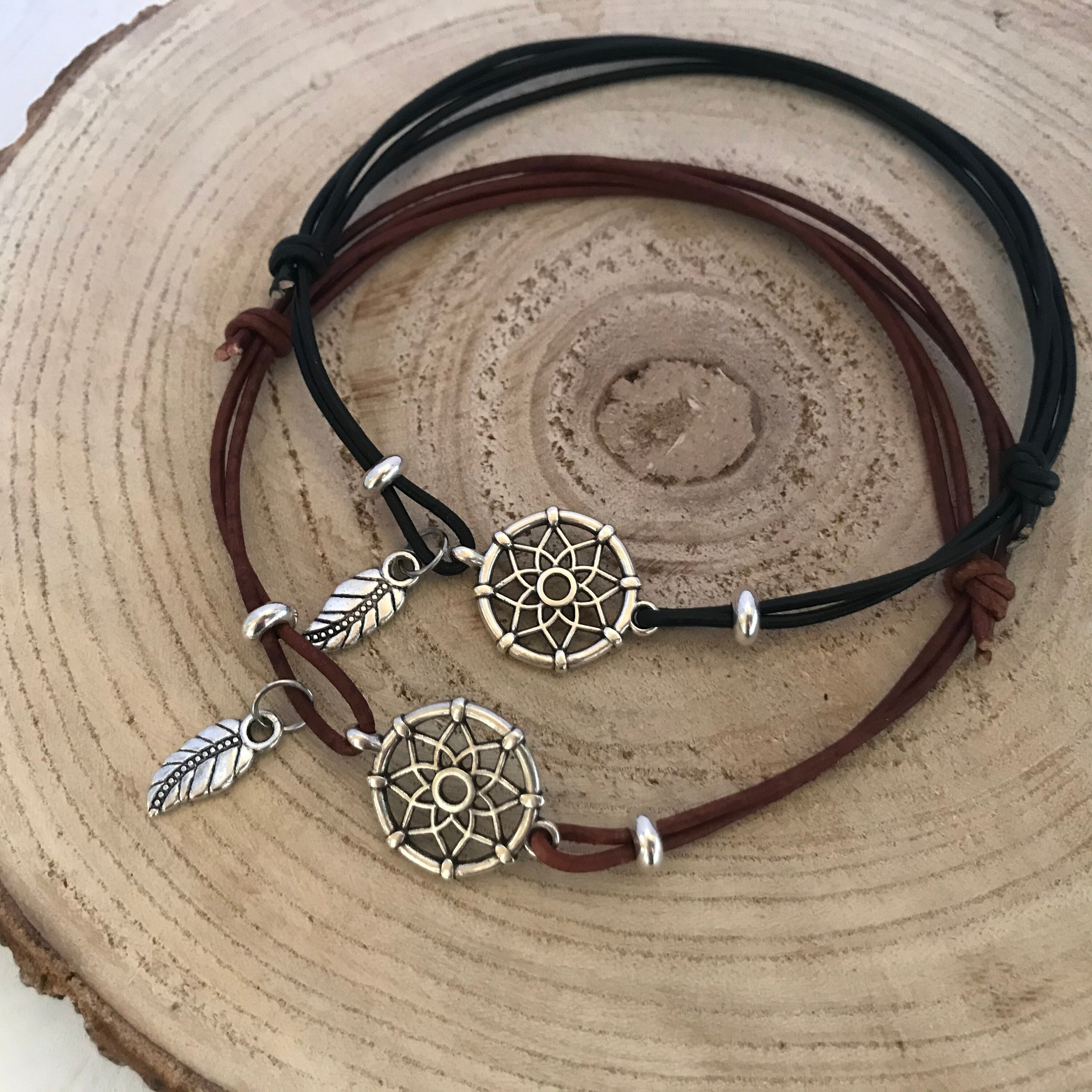 DREAMCATCHER Leather Anklet Footband Dream Catcher Partner Jewelry Summer Jewelry Feather Pendant Indian Jewelry Boho Style Unisex Etsy Canada