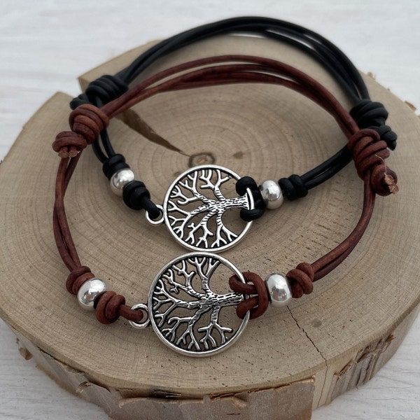 LEBENSBAUM Leder Fußband/Armband -unisex- Baum des Lebens, Keltenschmuck