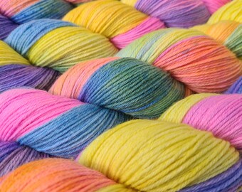 Pandoras StrickTick , "Regenbogen pastell" Merino Hightwist, handgefärbt