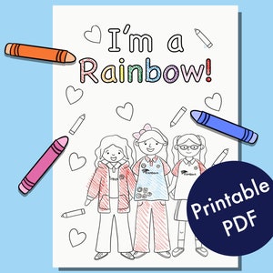 Im A Rainbow Colouring Page Girl Guiding Printable - Etsy