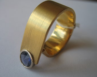 Ring aus 750/000 Gelbgold mit Iolith spirit sun: mit Anfang und Ende, rund