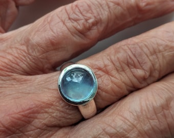 Ring aus Sterlingsilber mit Aquamarin