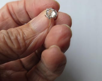 Ohrstecker aus Sterlingsilber mit Herkimer (Bergkristall)