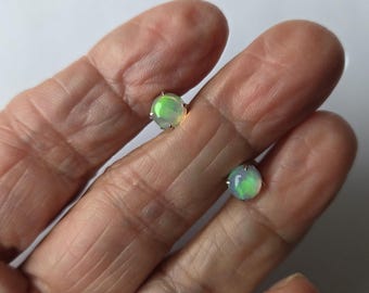 Ohrstecker Opal in 925/000 Silberfassung