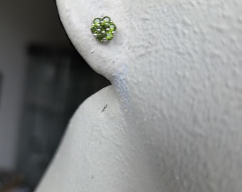 Ohrstecker aus Sterlingsilber mit Chromdiosit