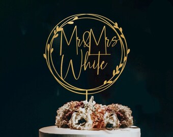 wedding cake topper gold