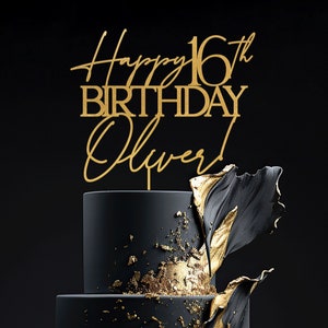 Decorazione per torta di 16° compleanno, decorazione per torta di buon compleanno, decorazioni moderne per feste di compleanno, decorazioni per la tavola a tema deserto, decorazioni per torte di compleanno