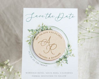 Save the Date Wedding Magnet, Save the Date Cards with Magnet, Rustic Floral Save the Date Magnets, Custom Magnet for Wedding
