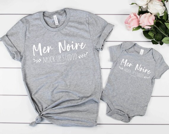 Bella Canvas Mockup 3001 Athletic Heather Gray Adult-Shirt