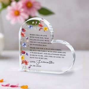Regalo per la madre dello sposo, targa regalo personalizzata per la madre dello sposo, regalo dalla sposa, regali ricordo di nozze per la madre dello sposo