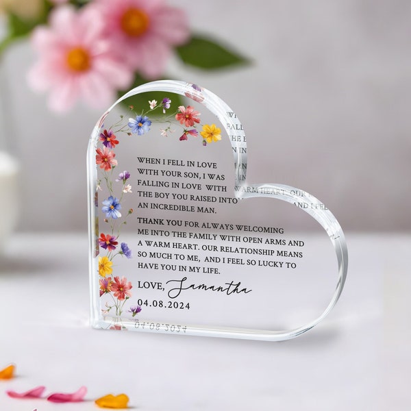 Geschenk für die Mutter des Bräutigams, personalisiertes Geschenkschild für die Mutter des Bräutigams, Geschenk der Braut, Hochzeitsandenken für die Mutter des Bräutigams