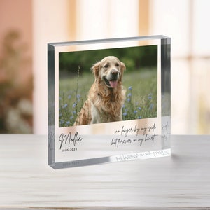 Personalized Pet Memorial Plaque, Photo Pet Memorial Gift, Pet Loss Keepsake, Pet Memorial Photo Plaque, Dog Cat Pet Memorial Gifts