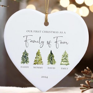 Personalized Family Christmas Ornament, Family of Four Christmas Gift, Christmas Family Ornament, Family of Four Ornament, Christmas Gifts