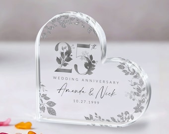Buy Personalized Silver 25th Anniversary Gift, 25th Anniversary