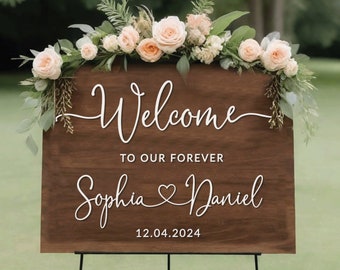 Wedding Welcome Sign, Wooden Wedding Sign, Welcome Wedding Sign, Rustic Wedding Sign, Bridal Shower Welcome Sign, Engagement Party Sign