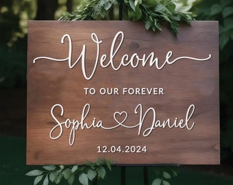 Welcome Wedding Sign, Rustic Wedding Sign, Personalized Wedding Welcome Sign, Wooden Wedding Sign, Rustic Bridal Shower Welcome Sign