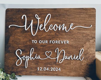 Wedding Welcome Sign, Wooden Wedding Sign, Welcome Wedding Sign, Rustic Wedding Sign, Bridal Shower Welcome Sign, Engagement Party Sign