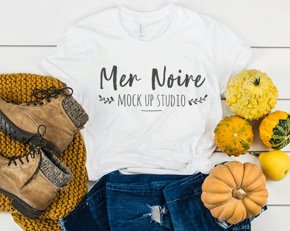 Bella Canvas Autumn Mockup Thanksgiving Pumpkin Mockup 3001 White Bella Canvas Autumn Mockup Thanksgiving Pumpkin Mockup 3001 White