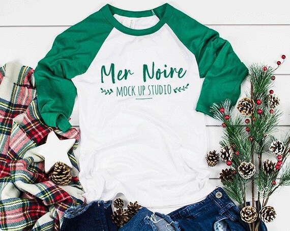 Bella Canvas Christmas 3200 Mockup 3200 Mockup White Kelly