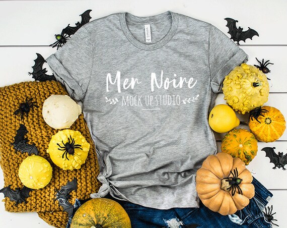 Halloween 3001 Mockup Bella Canvas Halloween Mockup 3001 Athletic