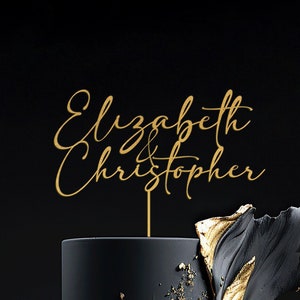 Topper per torta con i nomi delle coppie, Topper per torta personalizzato, Topper per torta nuziale, Topper per torta di anniversario, Topper per torta personalizzato, Qualsiasi nome