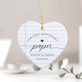 Personalized First Anniversary Ornament, 1st Anniversary Gift, Paper Wedding Anniversary Ornament, Anniversary Gift for Husband Wife product logo