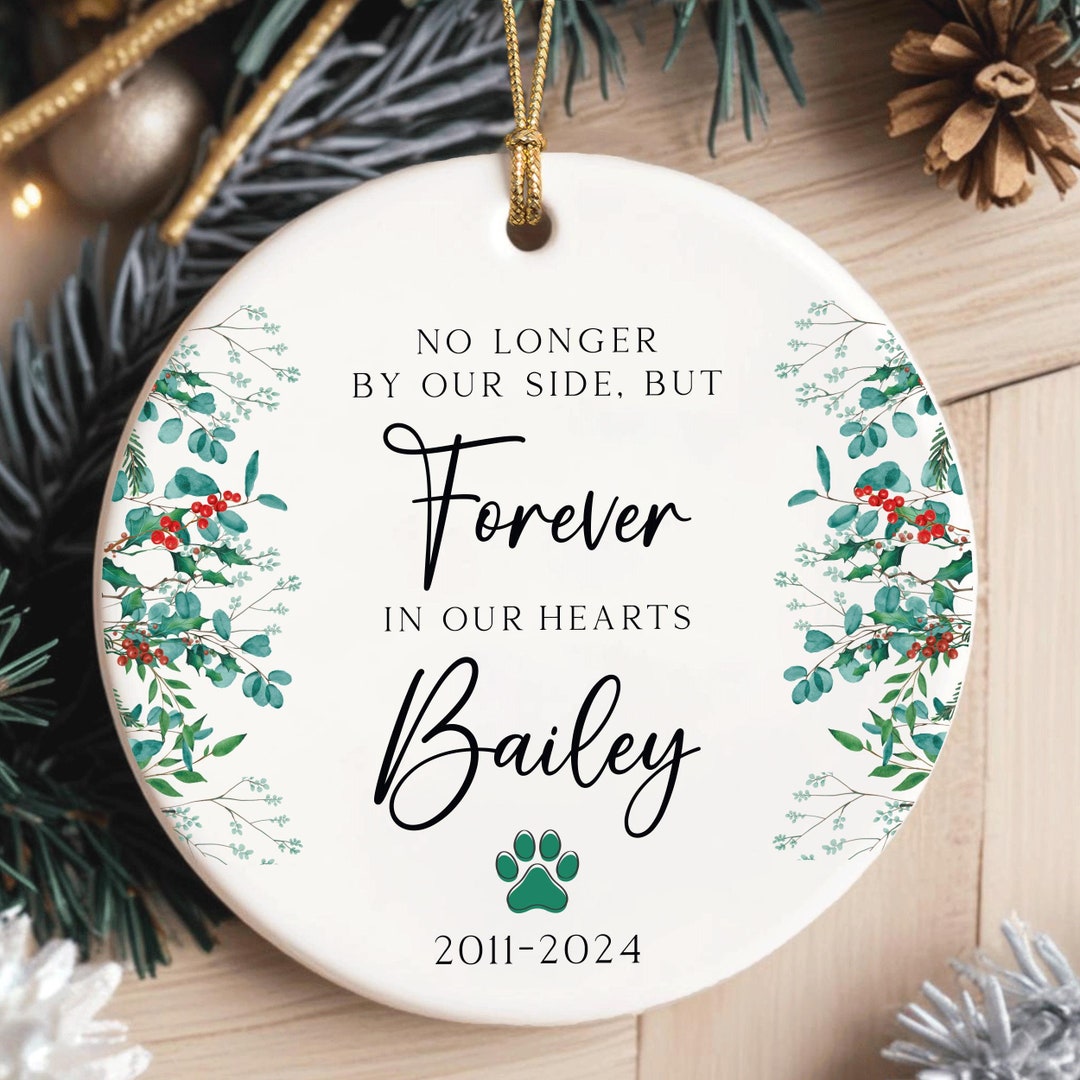 Pet Memorial Ornament, Forever in Our Hearts Pet Christmas Ornament ...