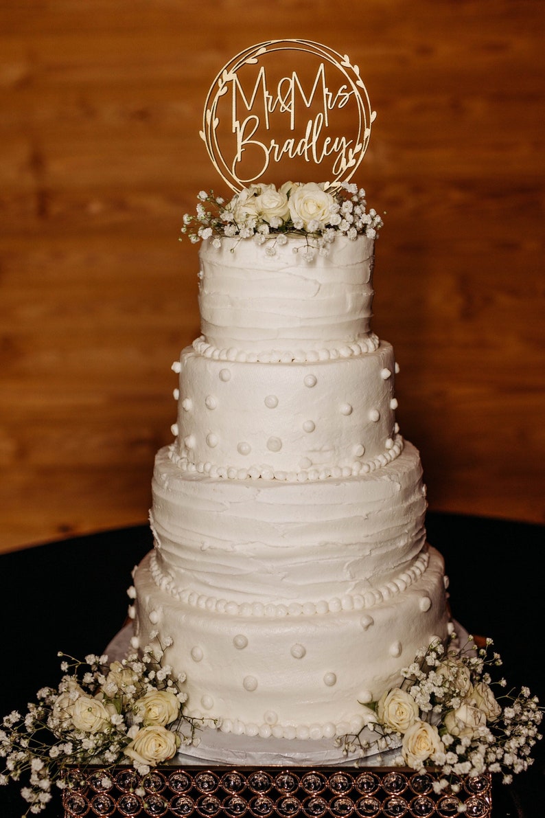 Gold cake topper for Wedding, Wedding cake topper,Mr and mrs cake topper,Personalized cake topper,Anniversary Cake topper,Custom cake topper image 2