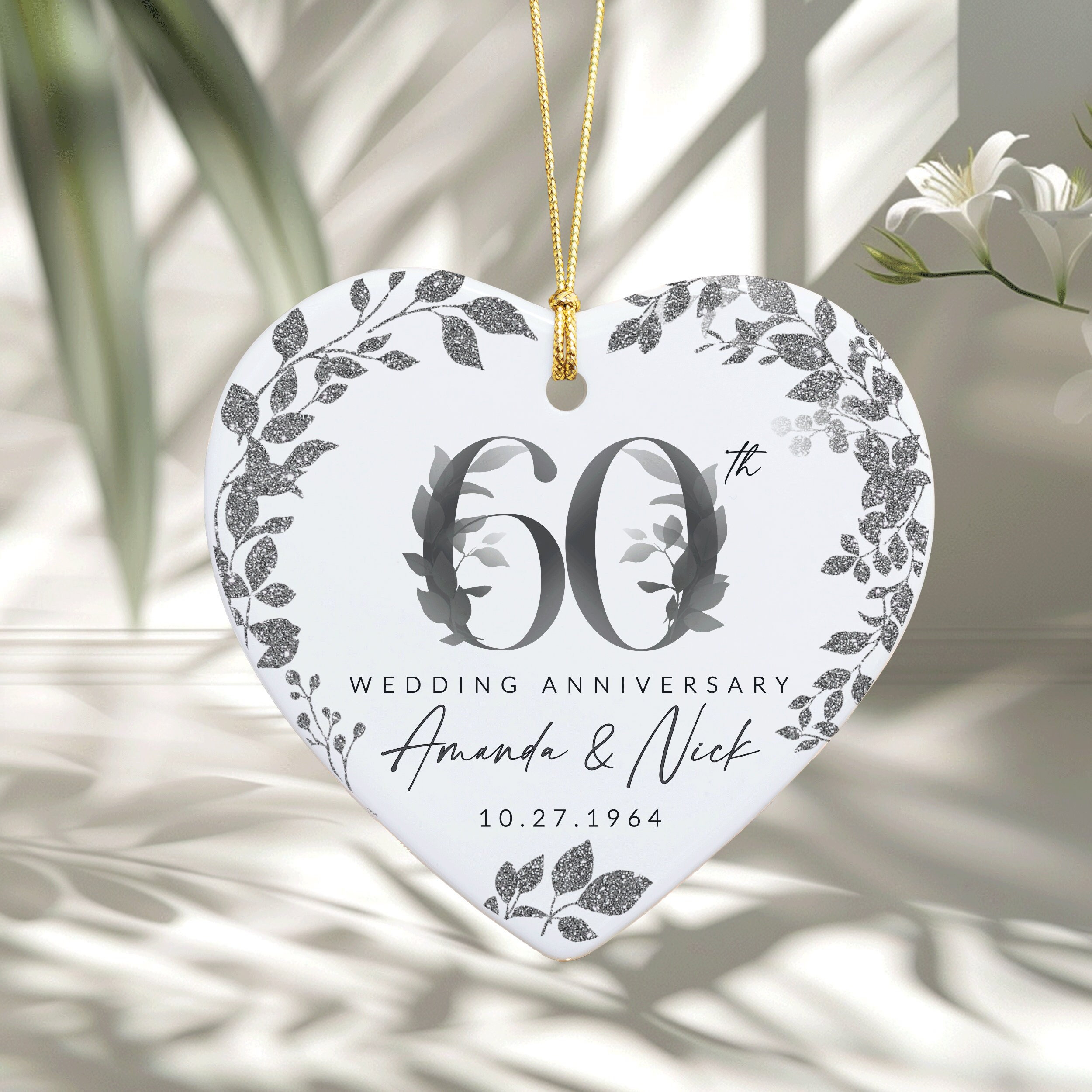 リトグリ 10th Anniversary CELEBRATE&PROMISE Diamond 60th Wedding Anniversary Gift, Personalized 60th