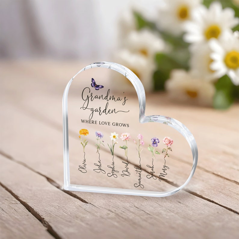 Personalized Gift For Grandma, Mother's Day Gift For Grandma, Grandma' s Garden Personalized Birth Month Flower, Grandmother Gifts Ideas zdjęcie 5