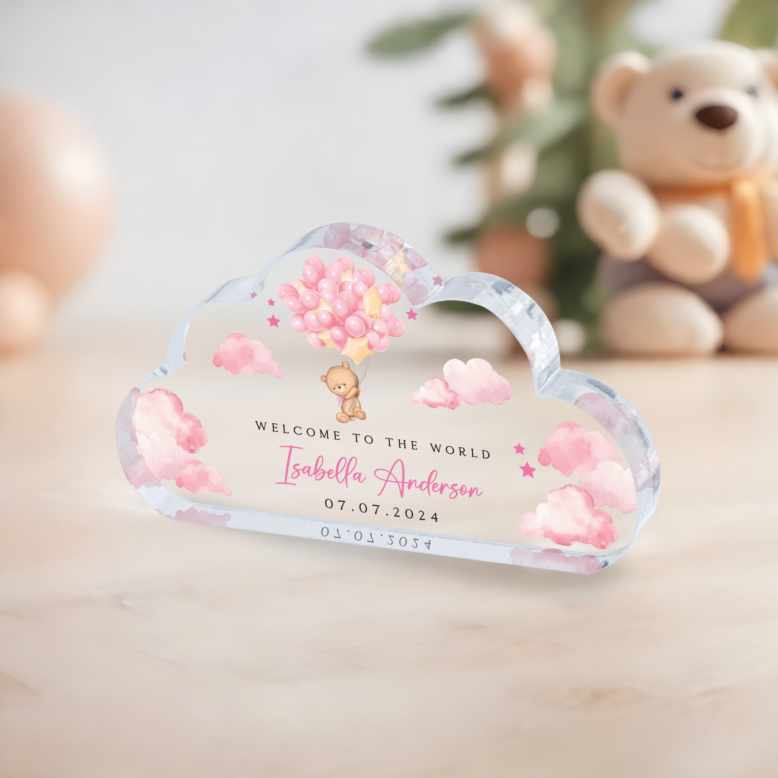 Personalized Newborn Gift for Girl, New Baby Gift, Baby Girl Keepsake ...